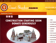 Tablet Screenshot of gaurishankarmandir.ca